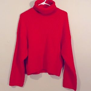 H&M Red Turtle Neck Sweater